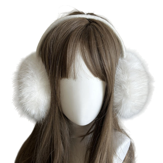 Plush Faux Fur Earmuffs with Soft Cushioned Ear Covers and Lightweight Comfortable Wraparound Headband Design