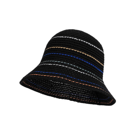 Straw Bucket Hat Breathable Woven Sun Hat Lightweight Packable Summer Beach Hat