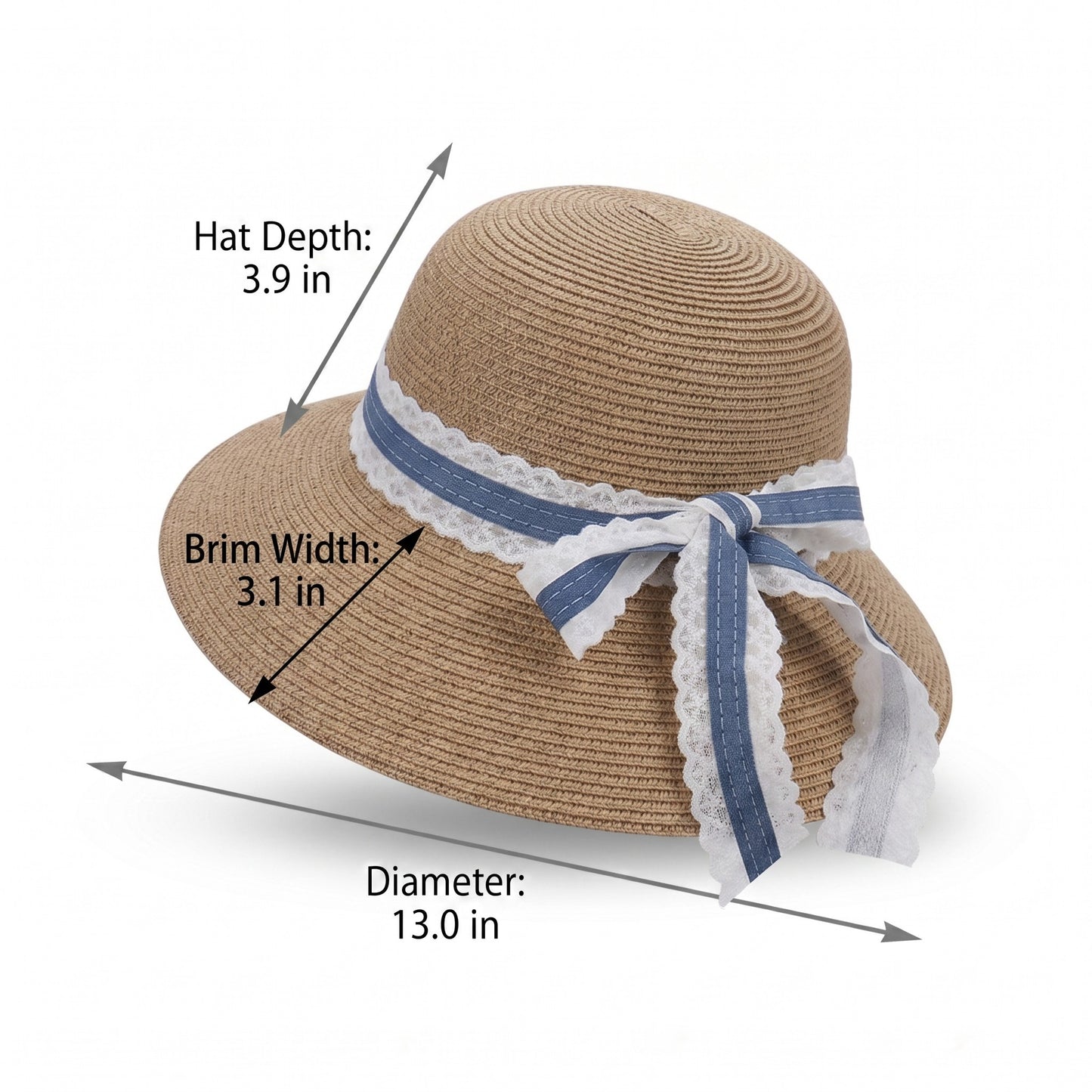 Lightweight Wide Brim Straw Sun Hat Foldable Beach Summer UV Protection Hat