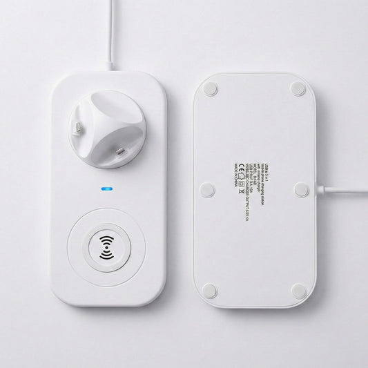 3-in-1 Wireless Charging Station with USB Cable Compatible with Qi Enabled Devices