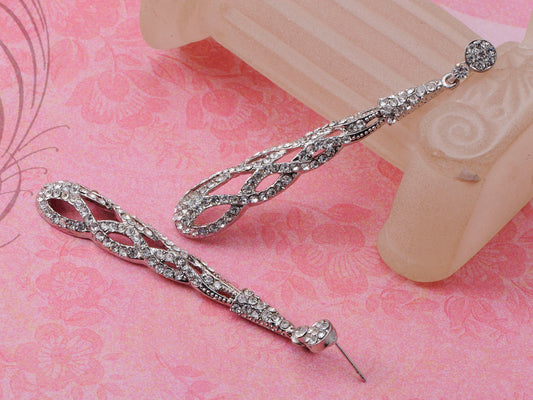 Infinity Braid Twist Clr Dangle Drop Evening Cocktail Earrings