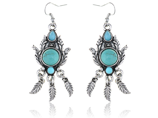 Petite Elements Peacock Plumage Post Earrings
