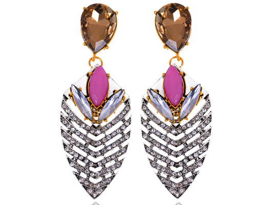 Women Pear Shape Earrings Dangle Teardrop Chandelier Bridal Earring For Wedding