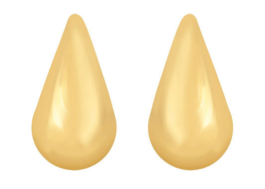 18K Gold Plated Teardrop Chunky Earrings Waterdrop Earrings Lightweight Dupes Earrings