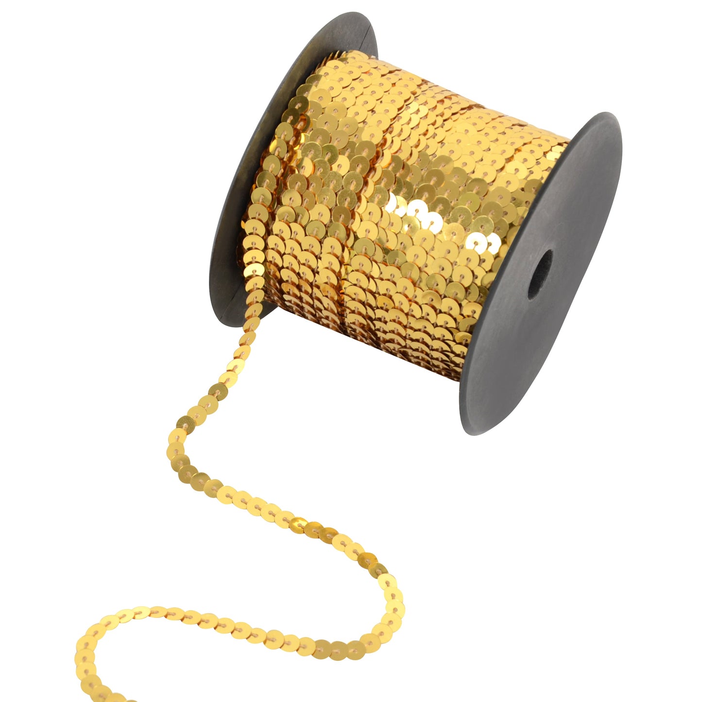 Flat Sequin Strip, 6mm String Metallic Sequin Strand, Paillette Metallic Sequin Trim Sewing DTY Craft Embellishment, 100 Yards