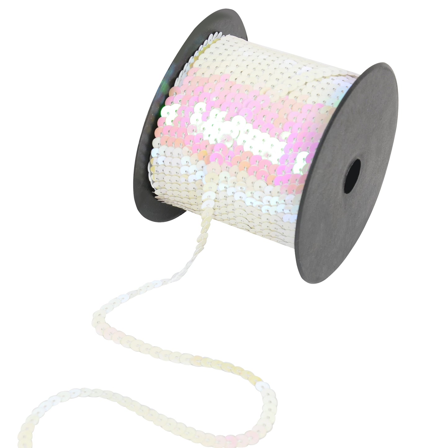 Flat Sequin Strip, 6mm String Metallic Sequin Strand, Paillette Metallic Sequin Trim Sewing DTY Craft Embellishment, 100 Yards