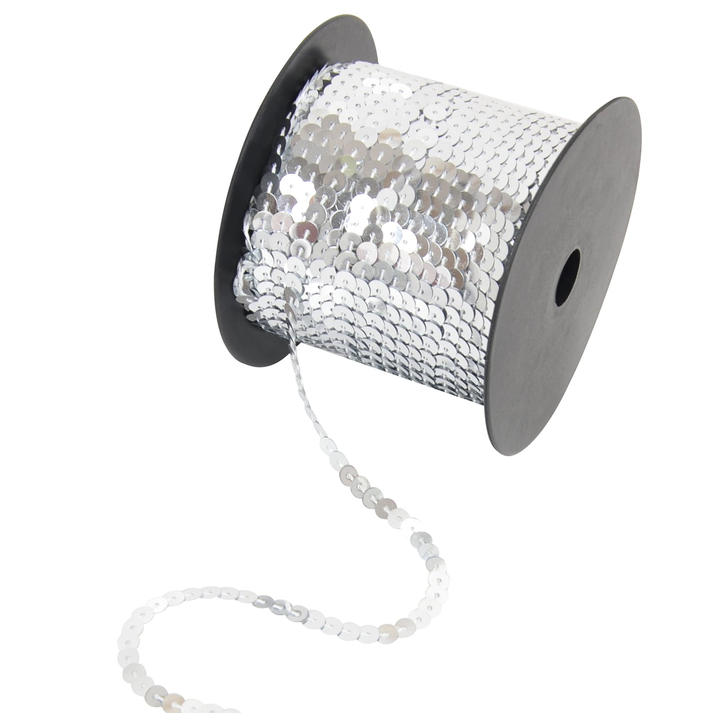 Flat Sequin Strip, 6mm String Metallic Sequin Strand, Paillette Metallic Sequin Trim Sewing DTY Craft Embellishment, 100 Yards