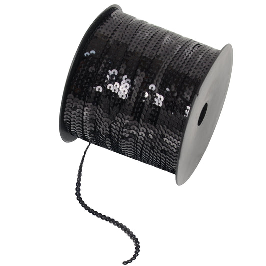 Flat Sequin Strip, 4mm String Metallic Sequin Strand, Paillette Metallic Sequin Trim Sewing String for DIY Crafts Embellishment, 197 Yards