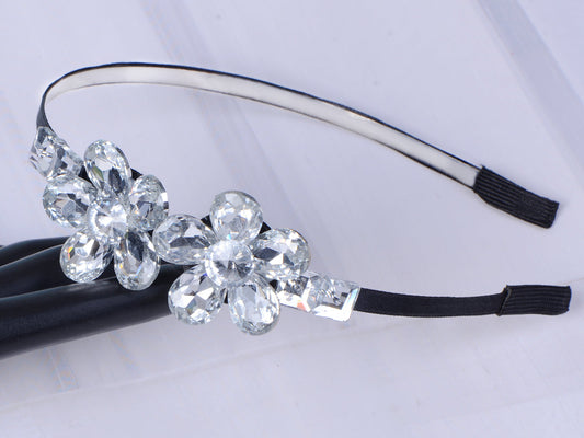 Decorative Vintage Diamond Jeweled Butterfly Hair Piece Headband ()