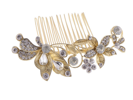 Flower Leaf Bridal Hair Comb