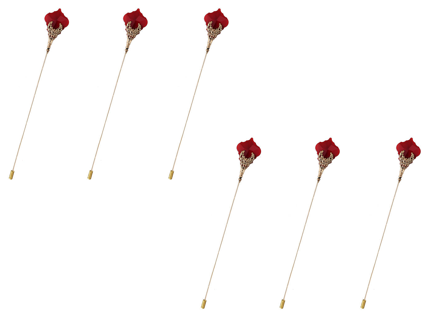 Women's Hat Pin Golden Retro Hollow Out Design Inlaid with Synthetic Emerald stone Stick Pin/Suit Pin for Men/Women