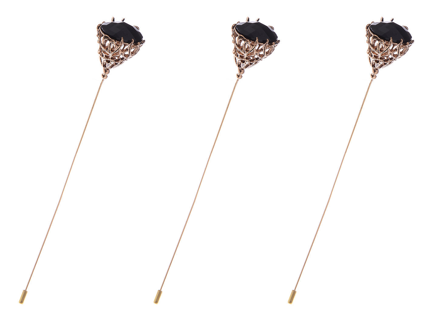 Retro Silver Hat Pin Hollow-out Design Long Stick Pin Vintage Style Fashion Accessories
