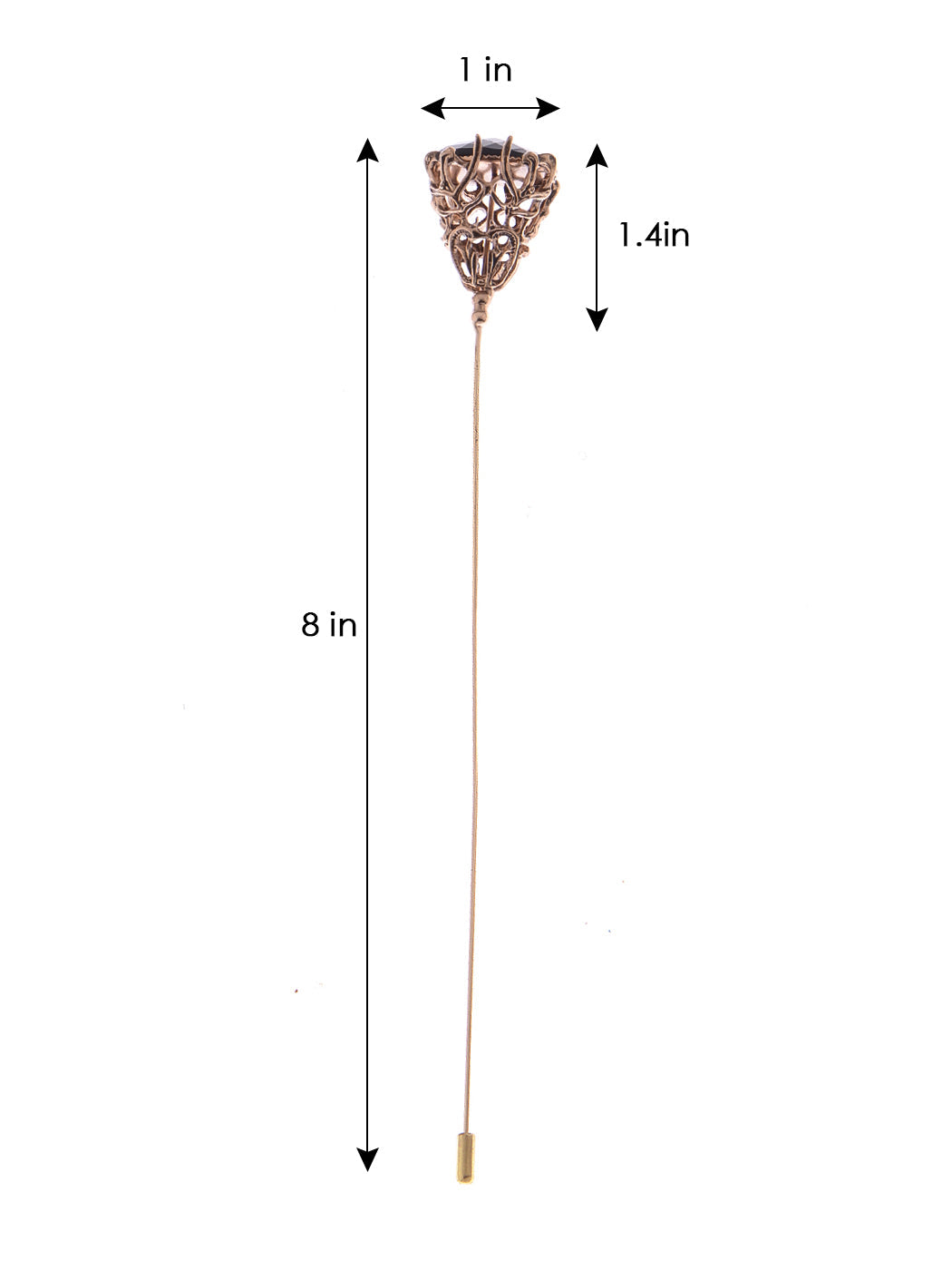 Retro Silver Hat Pin Hollow-out Design Long Stick Pin Vintage Style Fashion Accessories