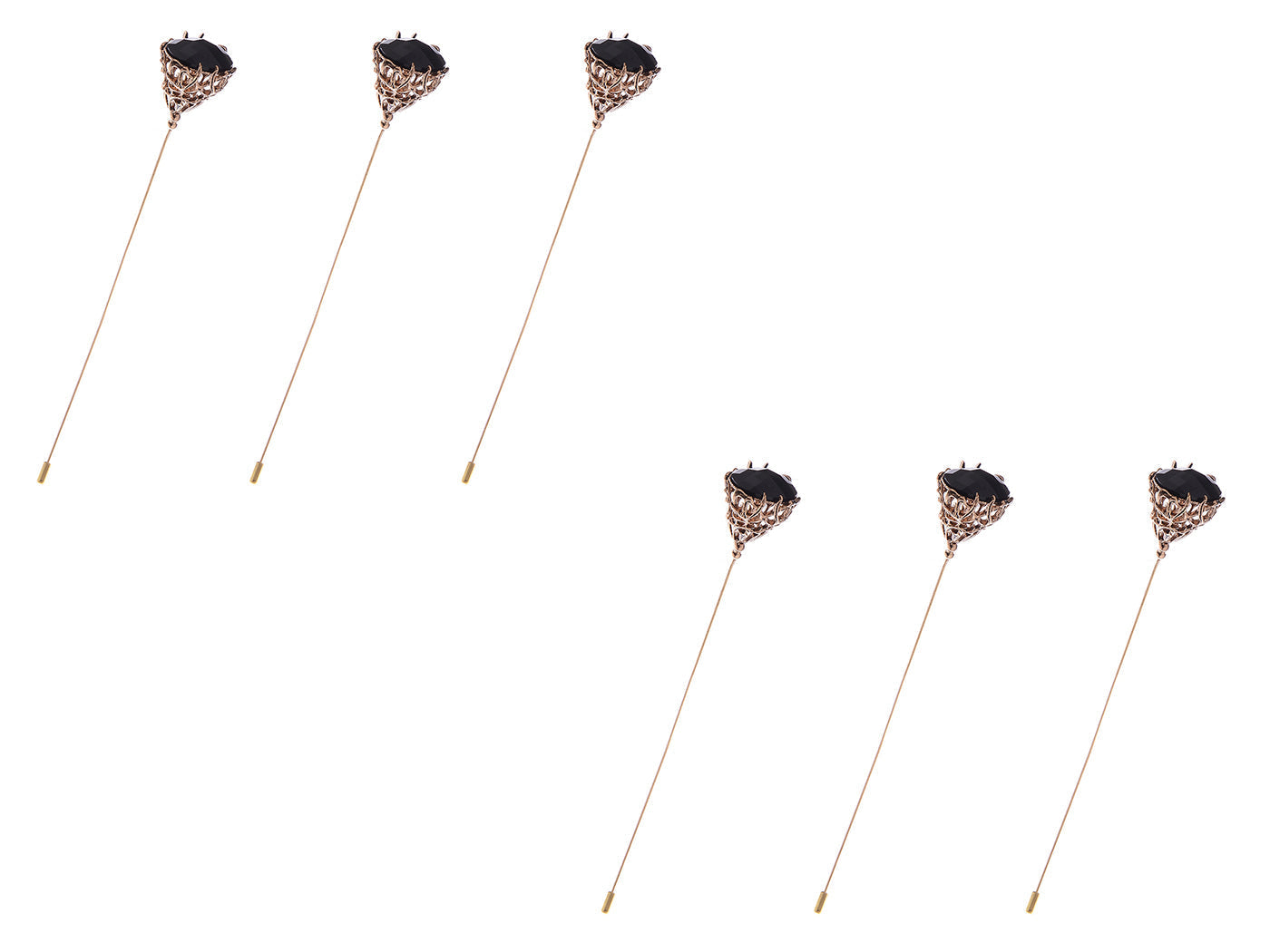 Retro Silver Hat Pin Hollow-out Design Long Stick Pin Vintage Style Fashion Accessories