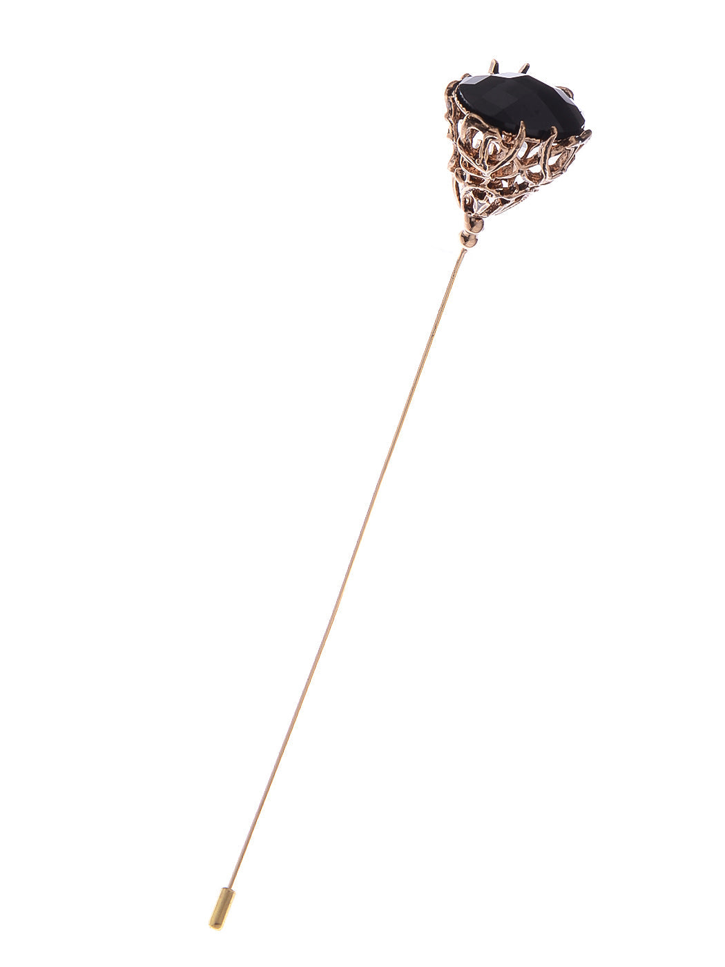Retro Silver Hat Pin Hollow-out Design Long Stick Pin Vintage Style Fashion Accessories