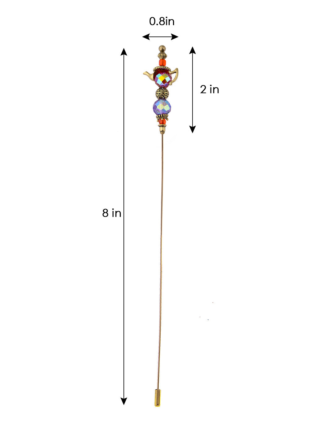 Women's Hat Pin Golden Retro Hollow Out Design Inlaid with Synthetic Emerald stone Stick Pin/Suit Pin for Men/Women