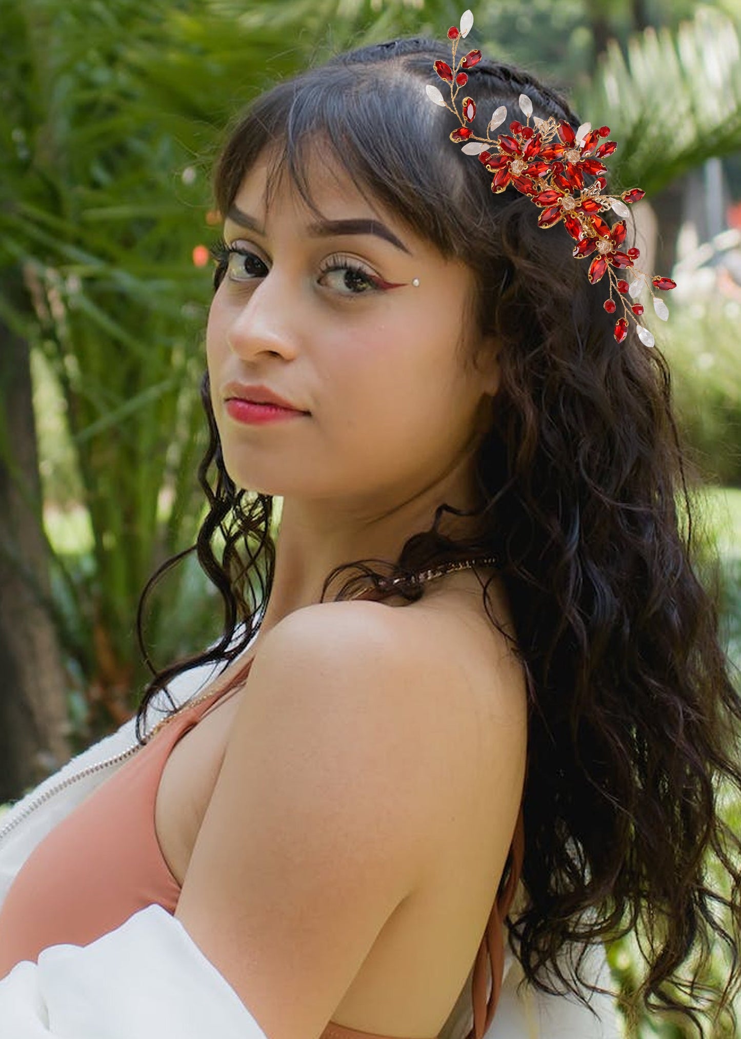 Alilang Bride Wedding Hair Comb Rhinestone Bridal Hair Comb Wedding Headpiece Handmade Hair Accessories