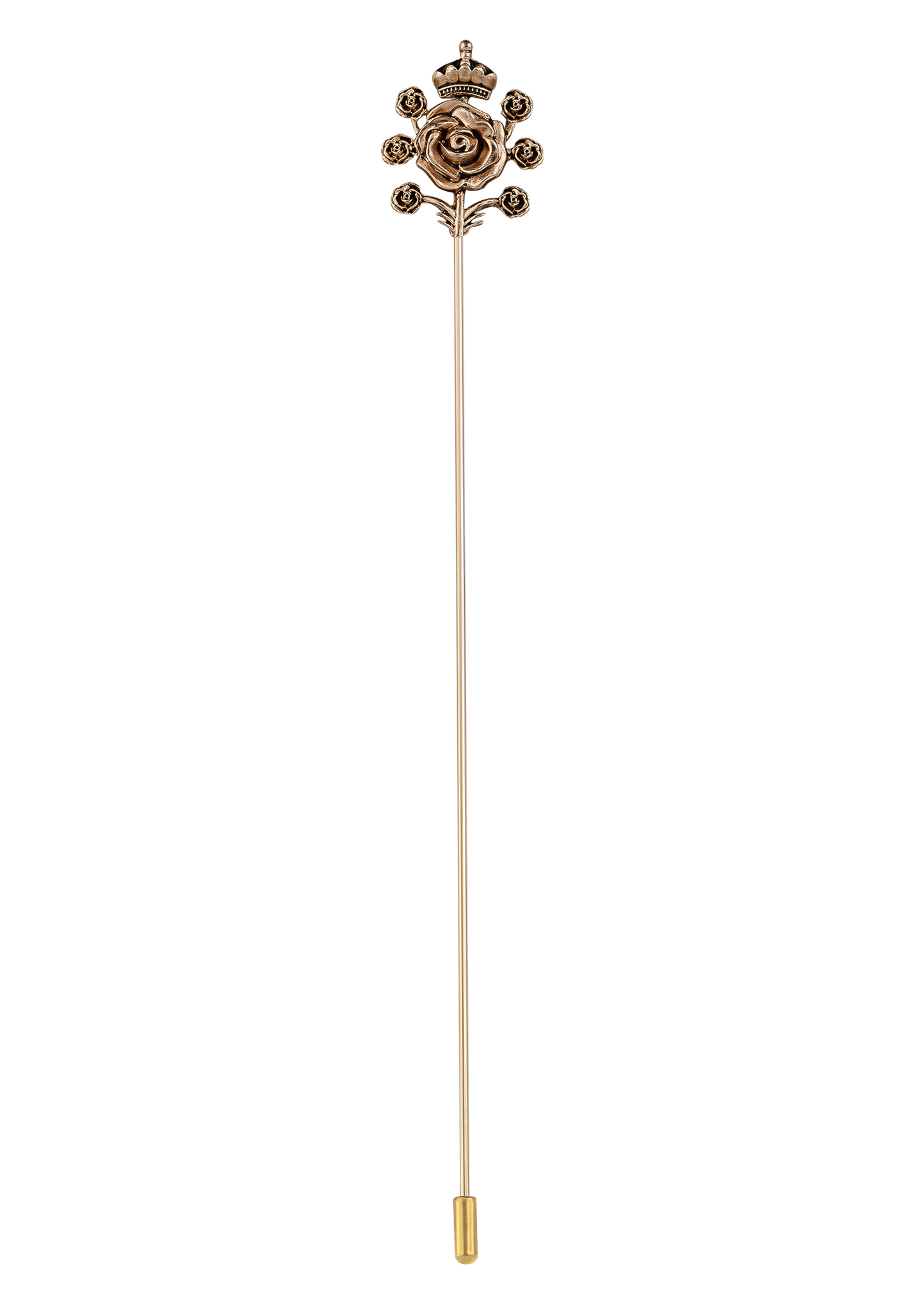 Western Floral and Star Hat Pin 8 inch ling Scarf Pin