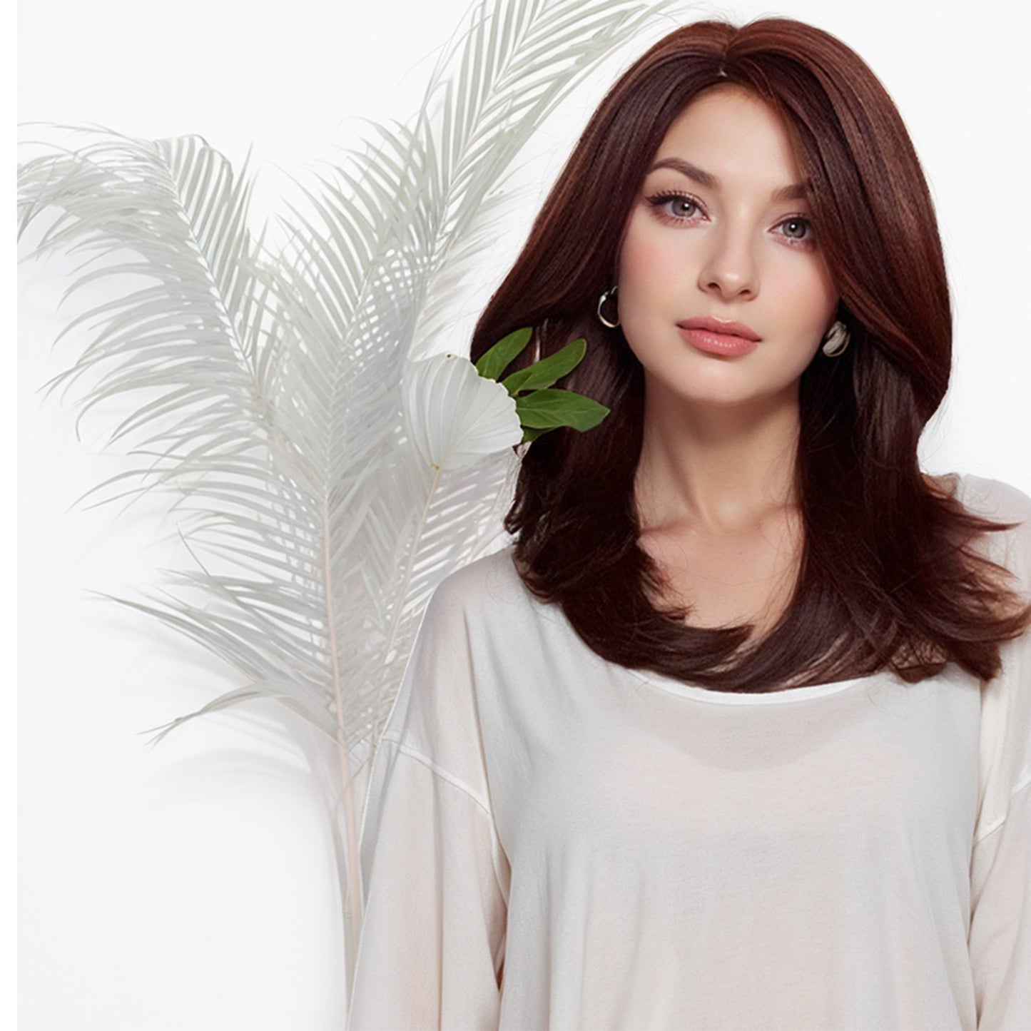 11 Inch Layered Curly Wig with Curtain Bangs Synthetic Wavy Wig for Women Hair Wig for Daily