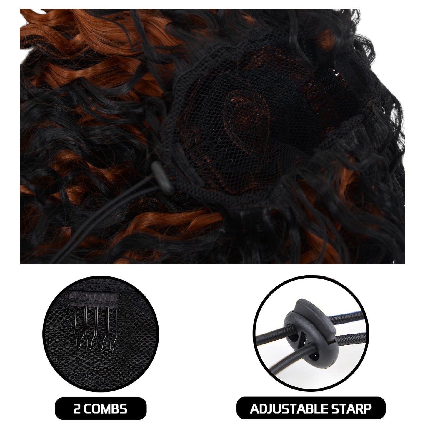 10 Inch Short Curly Drawstring Ponytail Extension for Women Synthetic Clip-In Ponytail Hairpiece for Daily Use