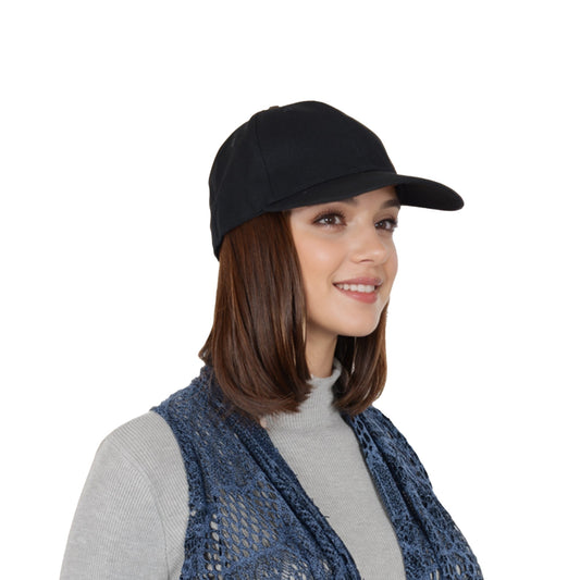 Adjustable Short Hair Wig Baseball Cap for Women with Natural Looking 10 Inch Bob Hairpiece for Outdoor and Daily Wear