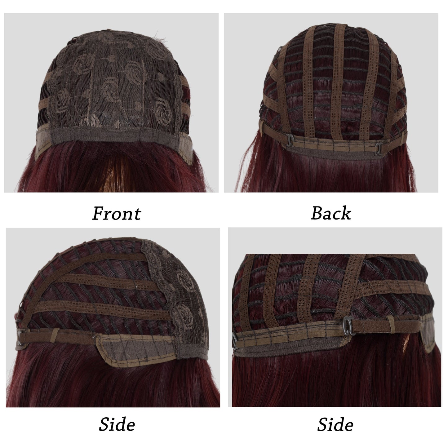 Medium Length Straight Bob Wigs 14 inch Synthetic with Bangs Daily Party Cosplay Hair Wig for Wome