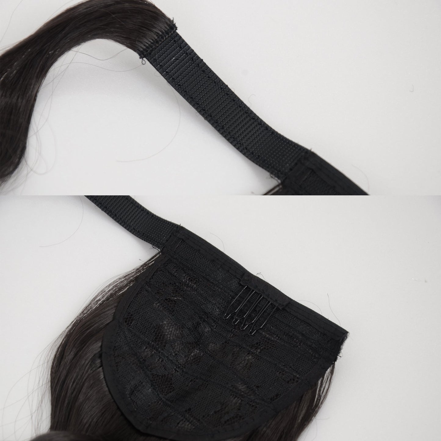 22 Inch Long Curly Wrap Around Ponytail for Women Clip in Ponytail Hair Extensions Synthetic Brown Hair Pony Tails Hairpieces