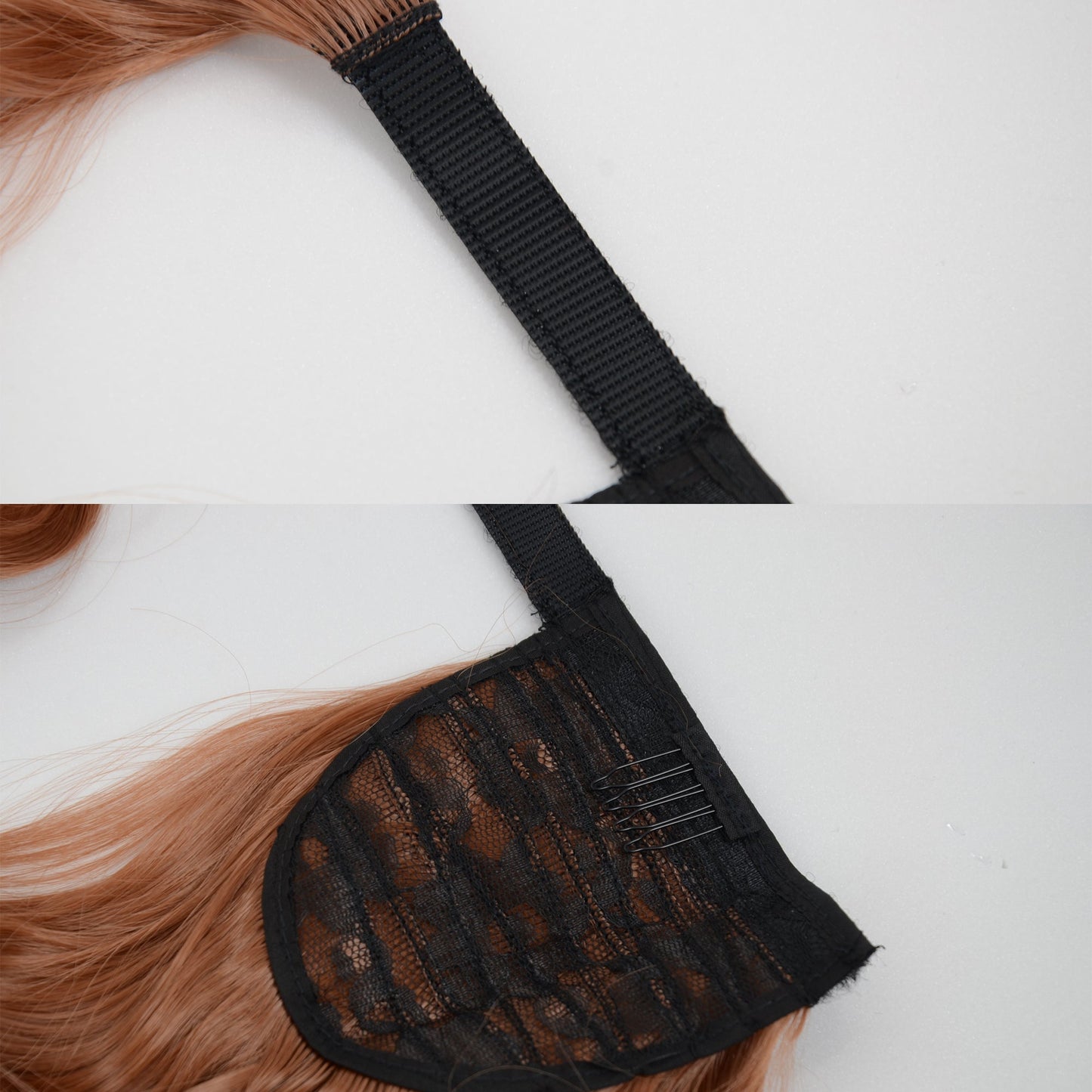 22 Inch Long Curly Wrap Around Ponytail for Women Clip in Ponytail Hair Extensions Synthetic Brown Hair Pony Tails Hairpieces