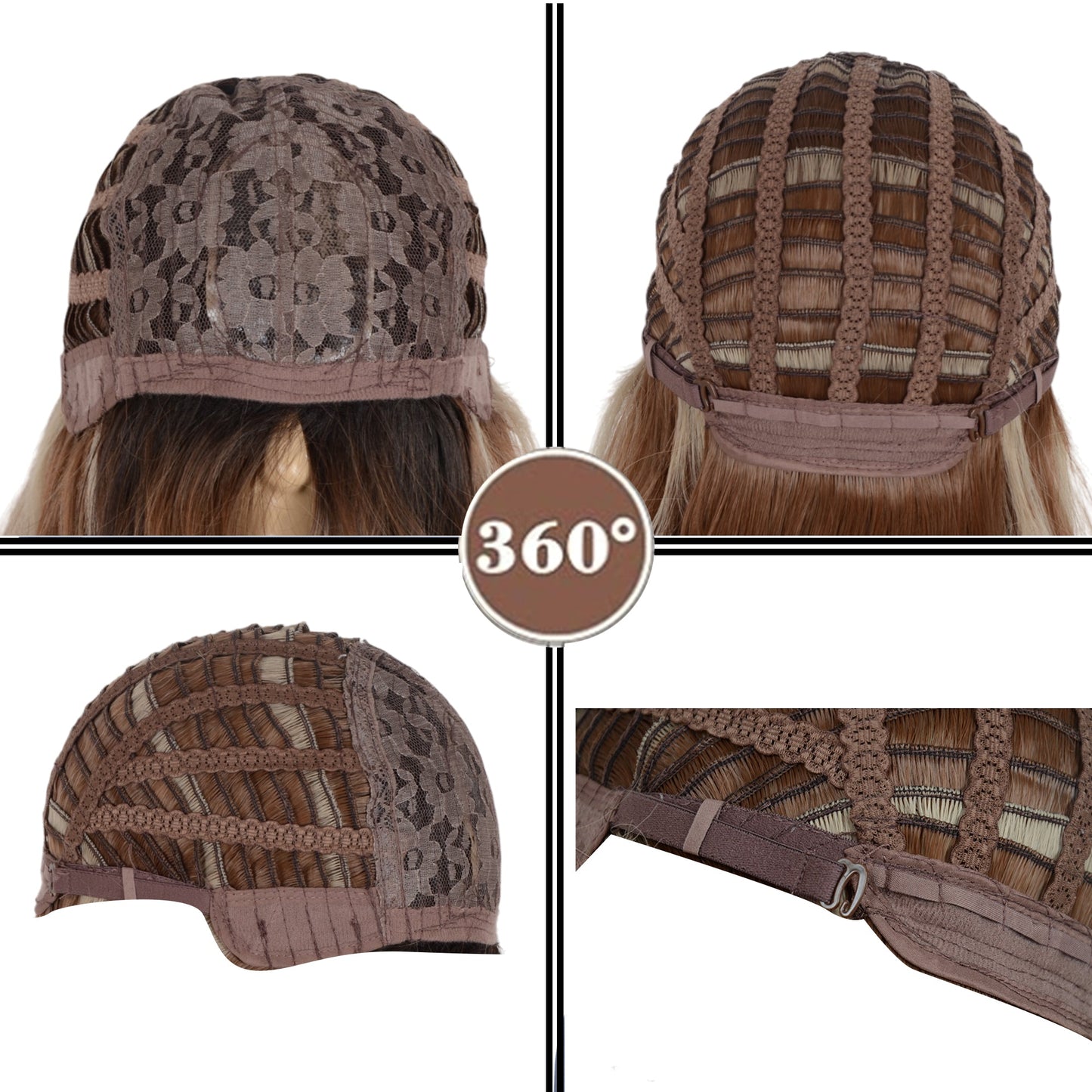 22 Inch Long Curly Wig with Bangs Long Haired Wig for Women Curtain Bangs Synthetic Layered Wig Long Wavy Wig