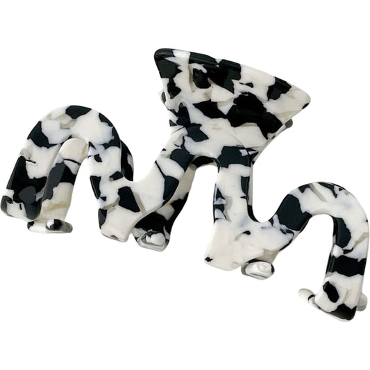 Large Marble Pattern Hair Claw Clip with Strong Hold Lightweight Design