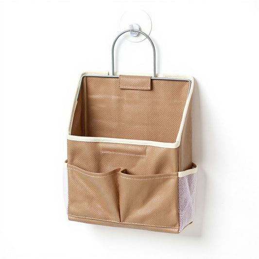 Hanging Wall Organizer with Dual Front Pockets and Mesh Side Compartments