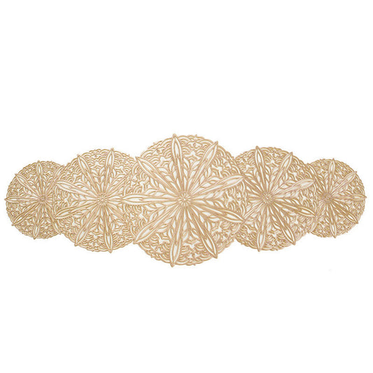 Decorative Floral Lace Table Mat with Layered Circular Design