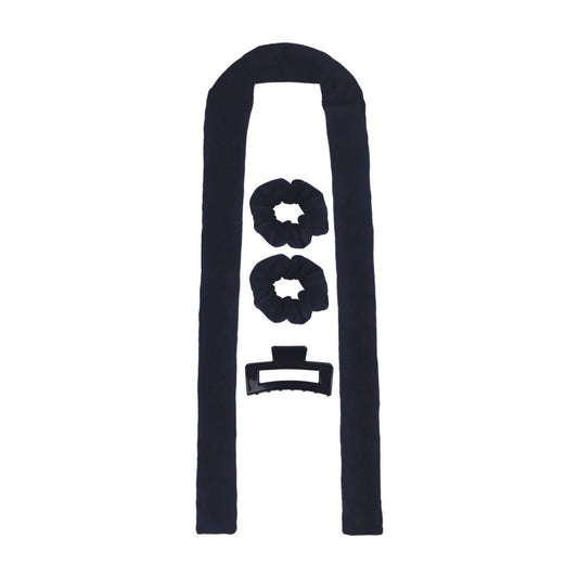 No-Heat Curling Ribbon Set with Satin Scrunchies and Hair Clip