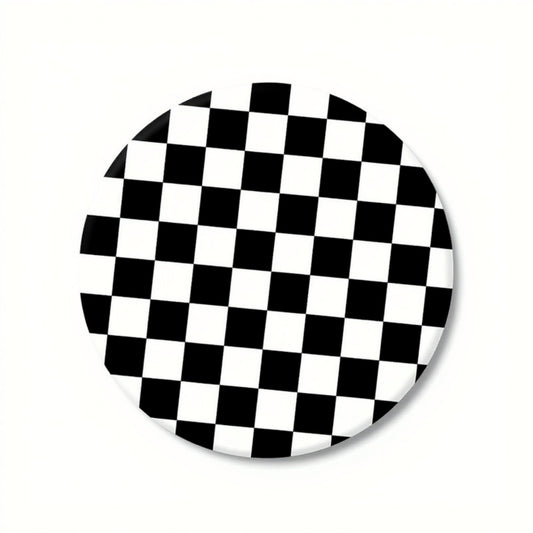 Checkered Car Cup Holder Coasters Anti-Slip Absorbent Mats Set of 2