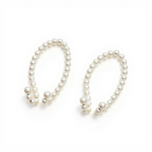 Pearl Beaded Car Headrest Hook Set Hanger for Handbags and Accessories