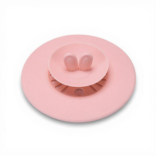 Silicone Bunny Ear Cup Lid Dustproof Insulated Drink Cover with Pop Up Vent Seal 4.6x0.7in