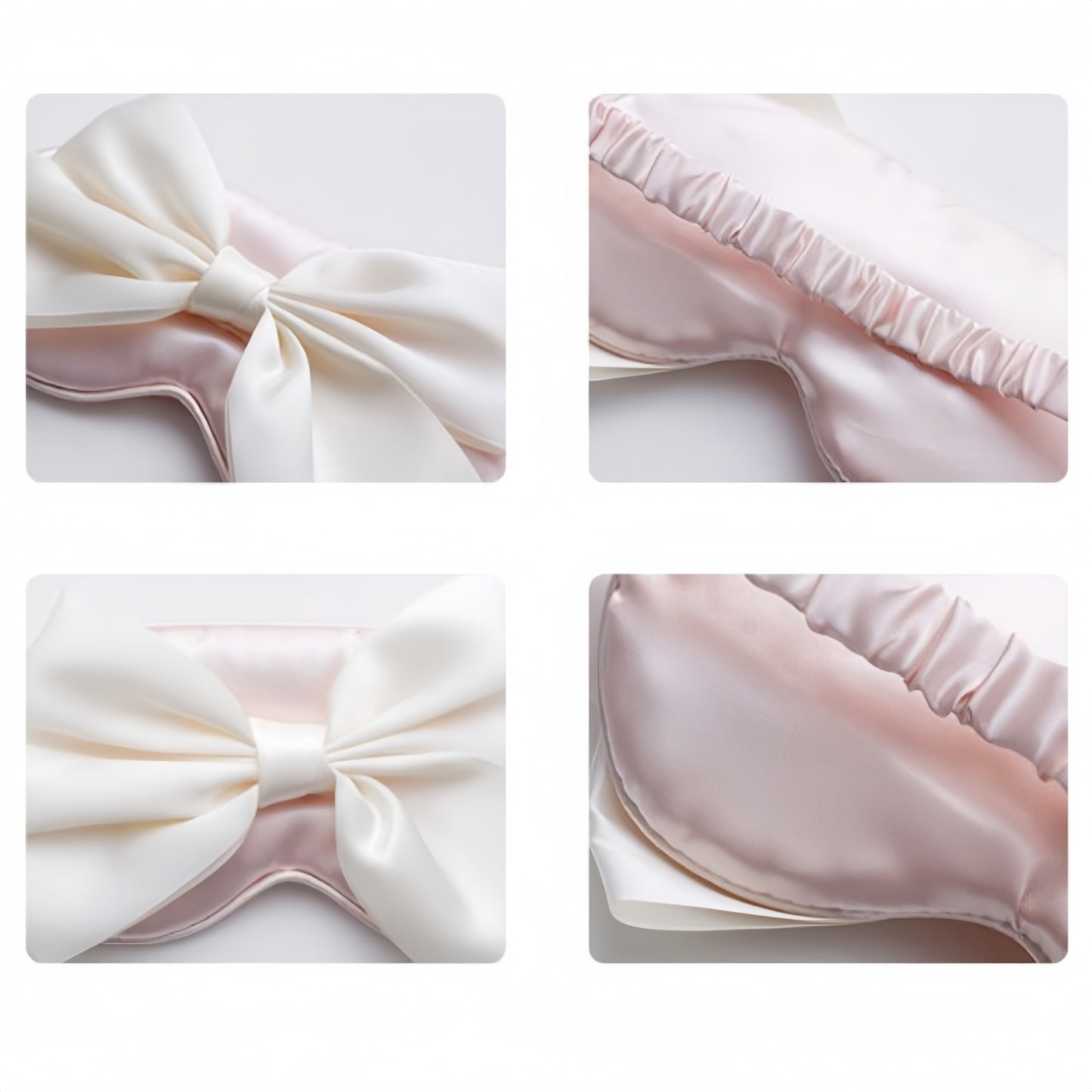 Satin Sleep Mask with Oversized Bow Detail and Elastic Comfort Fit