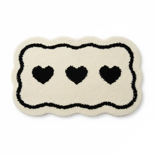 Abstract Floral Pattern Tufted Bath Mat Soft Bathroom Floor Rug
