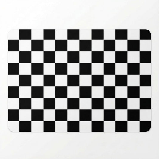 Checkered Kitchen Sink Faucet Splash Guard Mat Absorbent Countertop Protector 2 Pack Set