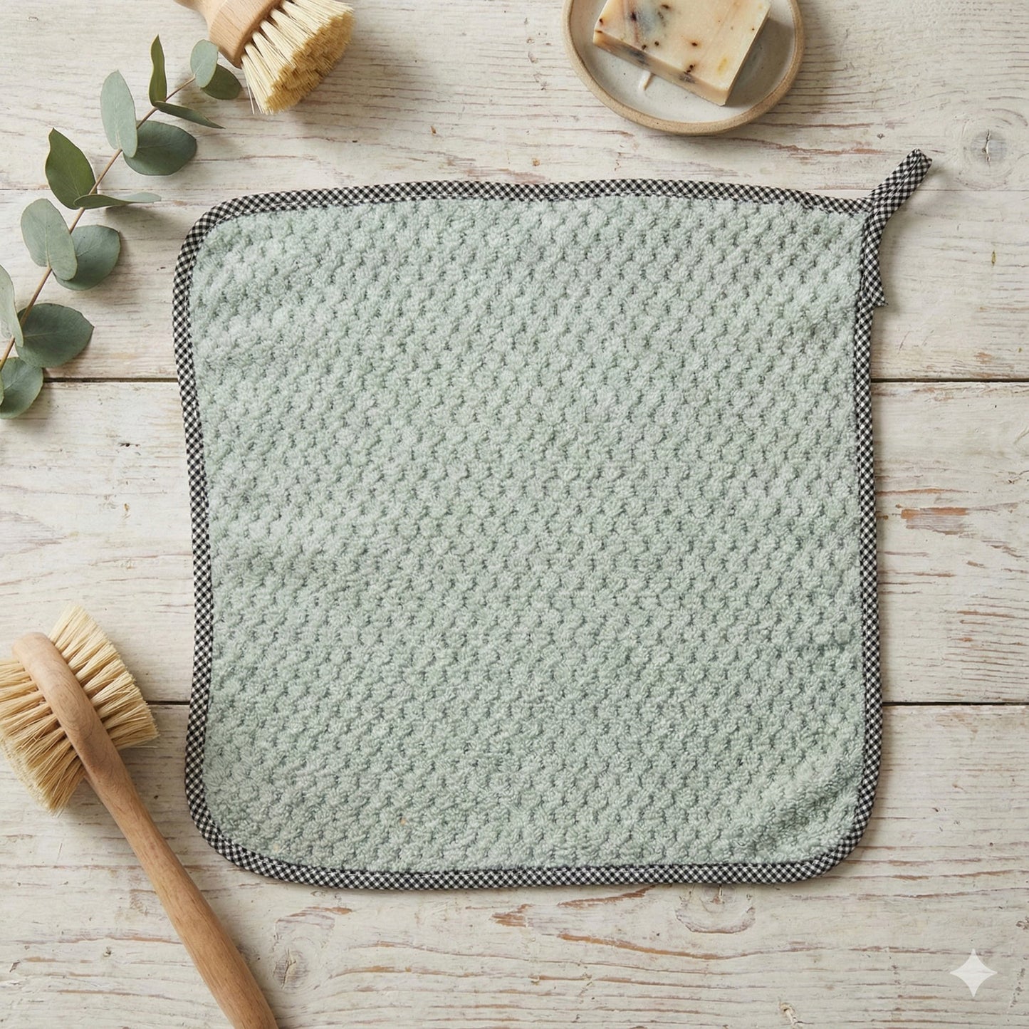 Textured Cleaning Dishcloths 6 Pack Reusable Absorbent Hanging Loop Design