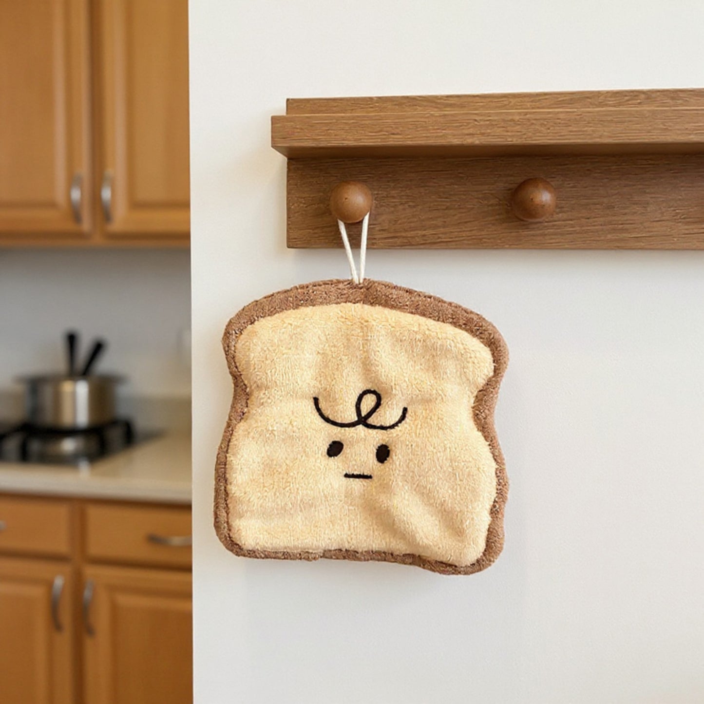 Croissant Shaped Plush Kitchen Sponge Soft Absorbent Reusable Dish Cleaning Sponge