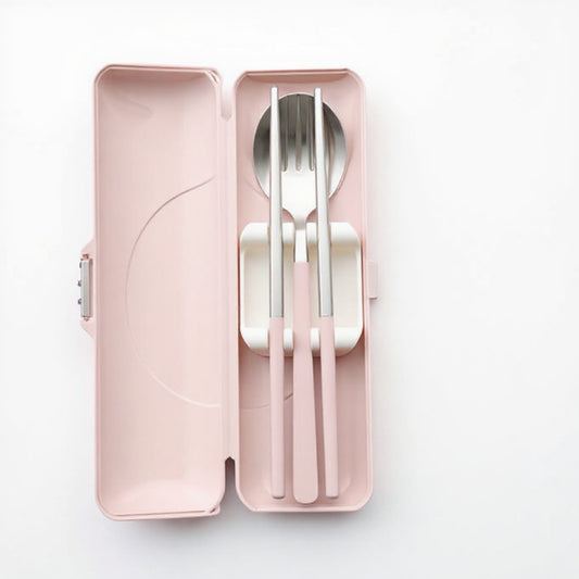 Portable Flatware Set with Storage Case Chopsticks Fork Spoon Travel Dining Utensils