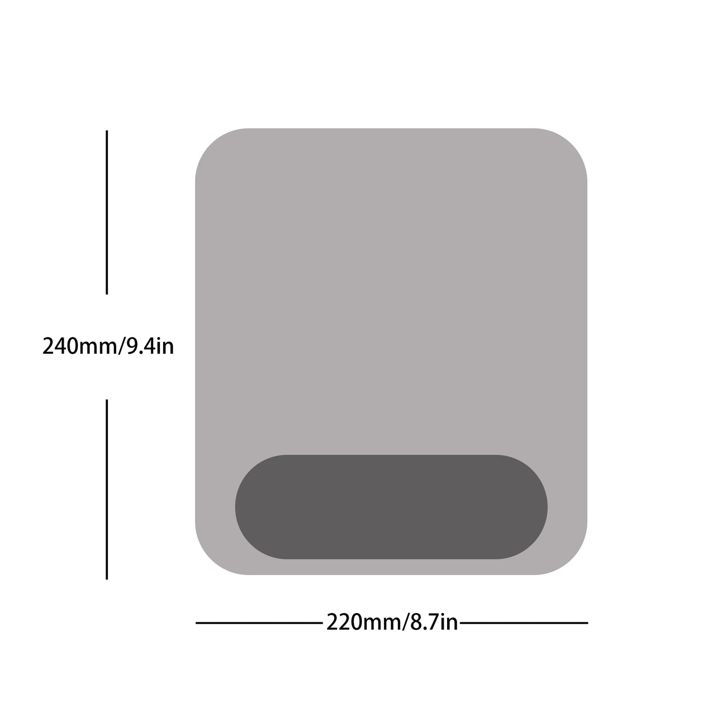 Minimalist Ergonomic Wrist Support Mouse Pad
