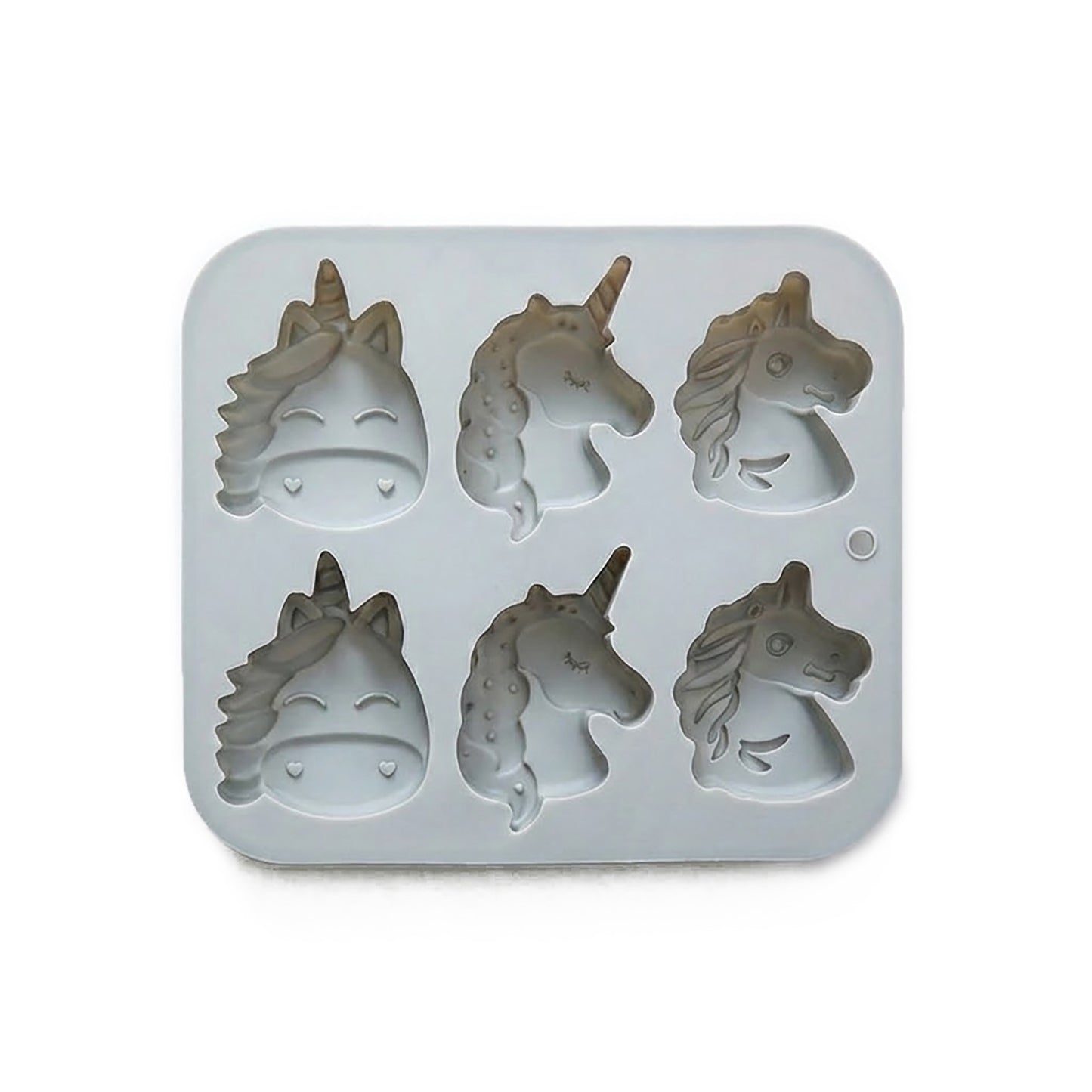 2-Piece Unicorn Silicone Baking Mold Set Nonstick Flexible Chocolate Candy Dessert Mold