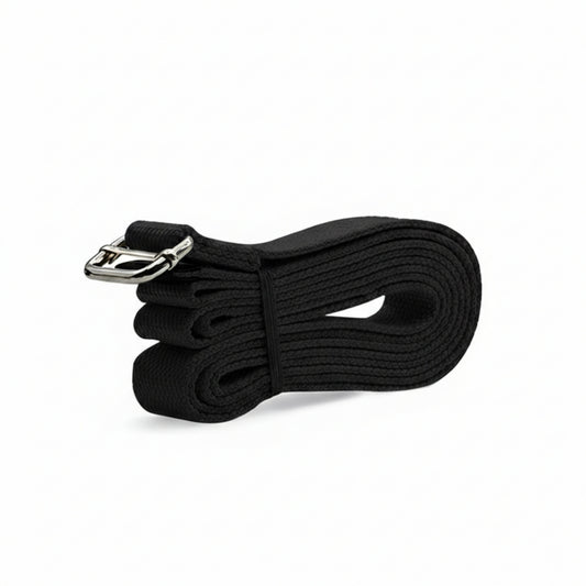 Yoga Stretch Strap 2 Pack Non Elastic Poly Cotton Webbing with Adjustable Metal Buckle for Flexibility Training 71x1in