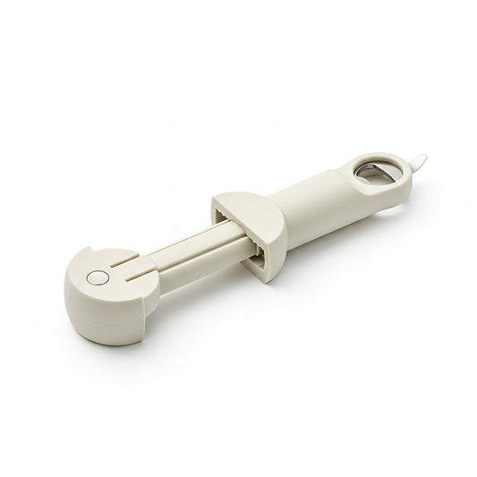 Adjustable Manual Jar Opener with Long Handle for Tight Lids and Sealed Jars