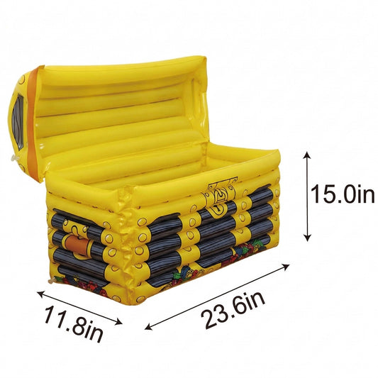 Inflatable Treasure Chest Ice Bucket Party Drink Cooler Beverage Cooler for Pool Parties