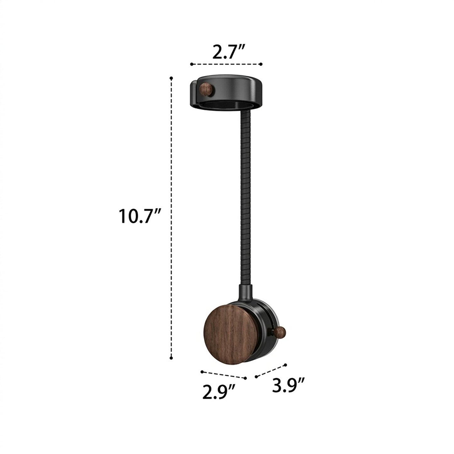 Adjustable Wall Mounted Hair Dryer Holder Flexible Arm 360 Degree Rotating Stand