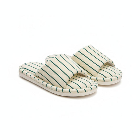 Indoor Slide Slippers with Stripe Pattern