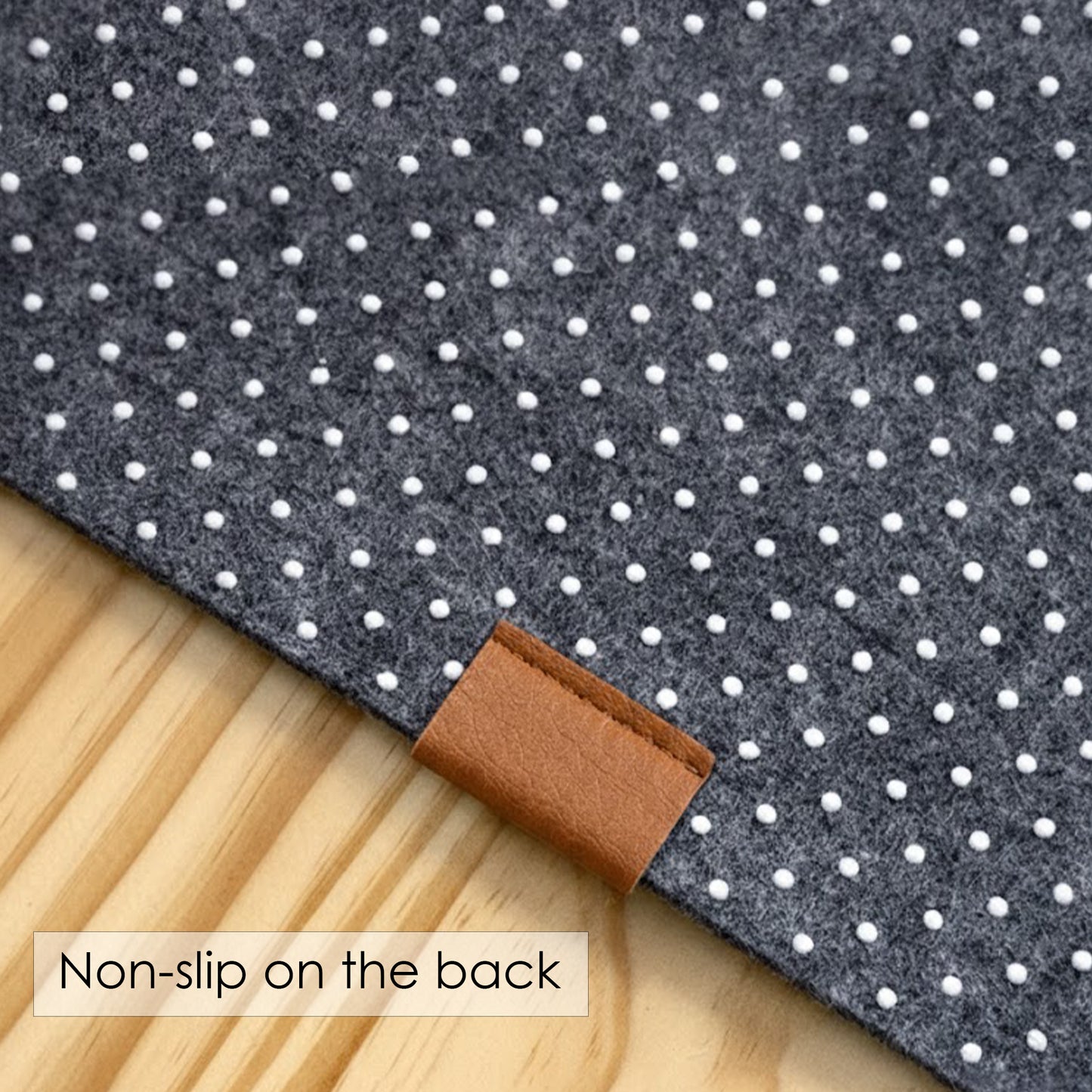 Large Felt Desk Mat Extended Mouse Pad with Dotted Backing Protective Surface